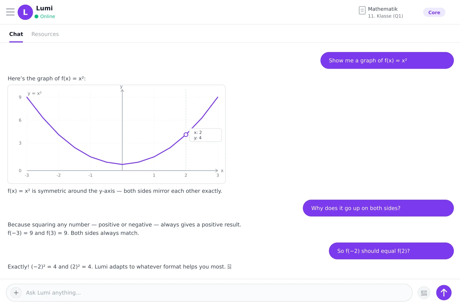 Lumi showing multiple learning formats including text, visuals and exercises